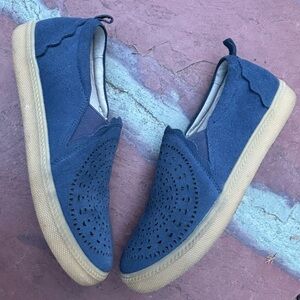 Earth Origins | Blue Suede Slip On Sneaker - Wide